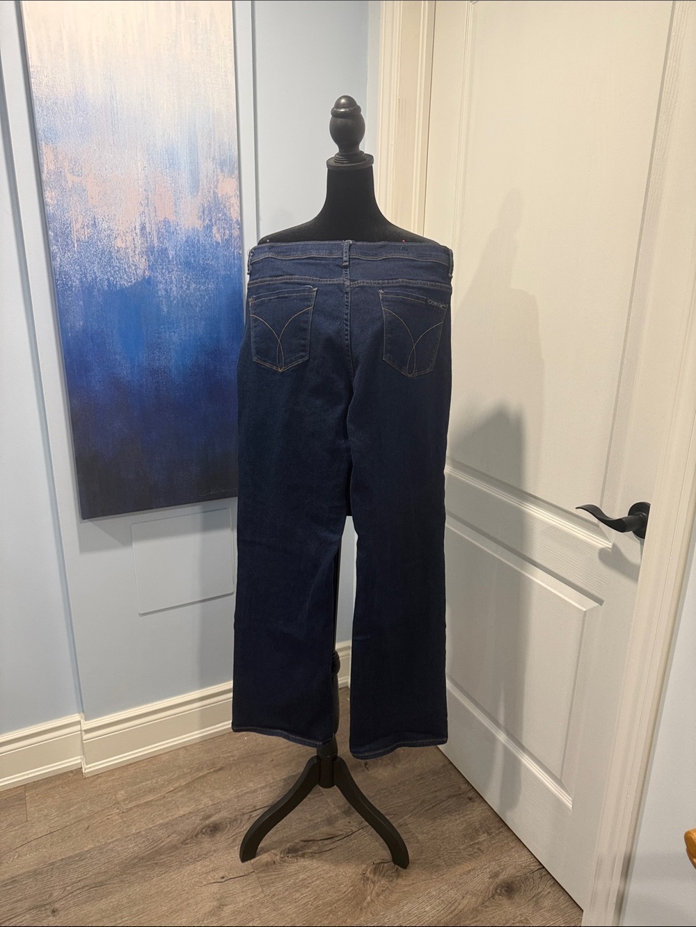 Buy 5 for 10$❗️Calvin Klein Jeans Dark Blue Lean Boot Cut Jeans - Picture 4 of 6